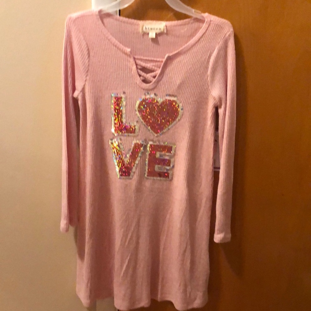 Girls jersey pink dress NWT